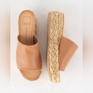 Dolce Vita Raffia Bottom Slide Sandals